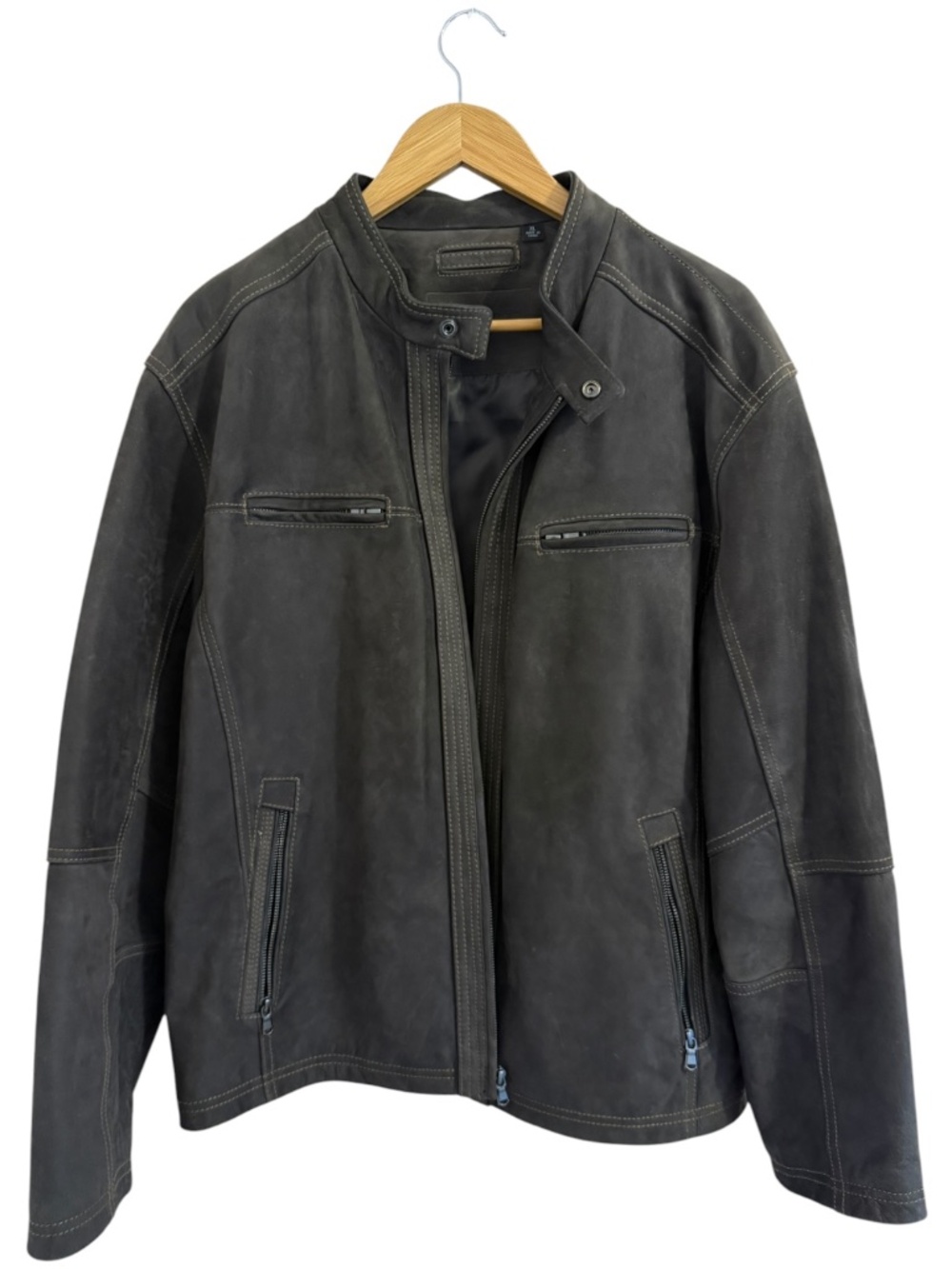 Brown Leather Jacket Roundtree & Yorke Mens XL